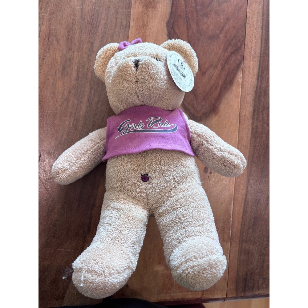 FIESTA Original Girls With Attitude teddy bear girls 10" tan purple Y2K A61949